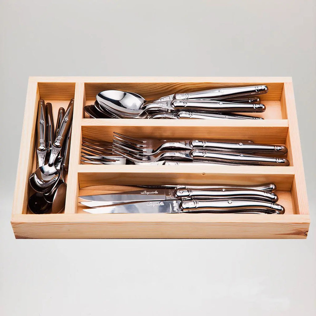 24 Pc Everyday Flatware Stainless Steel in Tray - Delys Boutique