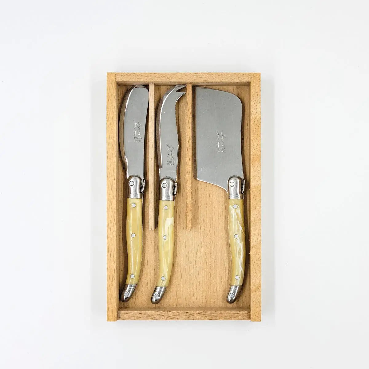 Mini 3 Pc Cheese Set Pale Horn - Delys Boutique